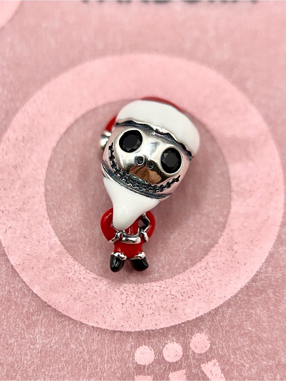Pandora Disney Nightmare Before Christmas Santa Jack Skellington Silver Charm